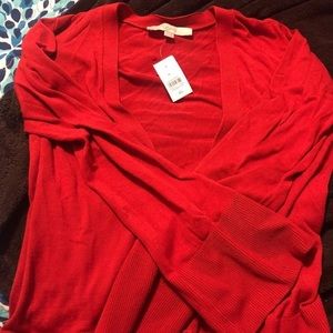 Loft red cardigan